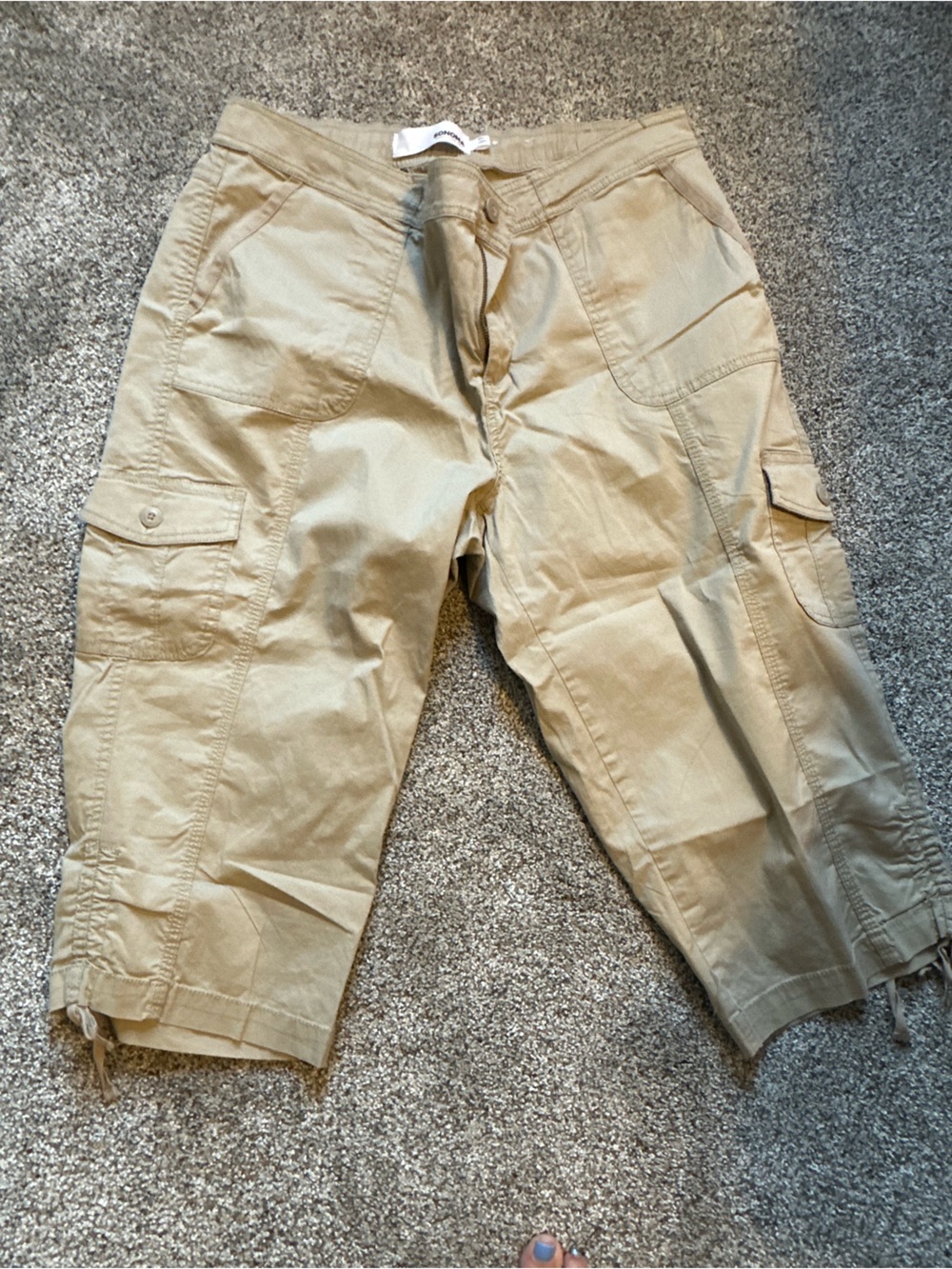 Sonoma Women's Tan Cargo Capris